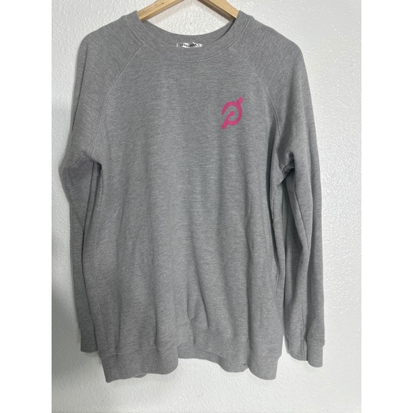 Peloton Tops - Peloton Crewneck Pullover Gray Pink Logo Athletic Women's Size L